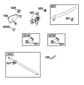 Fuel Supply Group Diagram and Parts List for 305447-0635-G1 200000 - 399999 Briggs and Stratton Engine